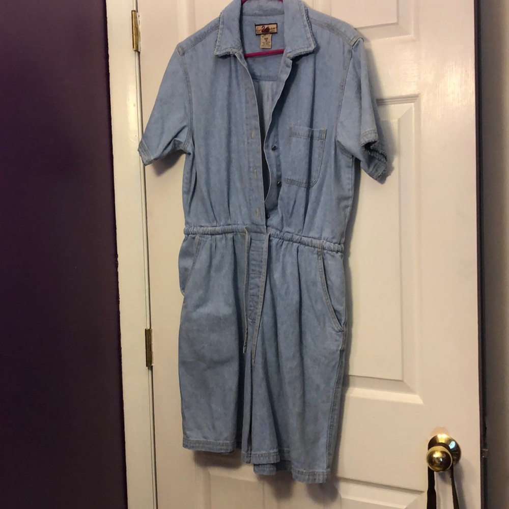 Gloria Vanderbilt Denim Romper M